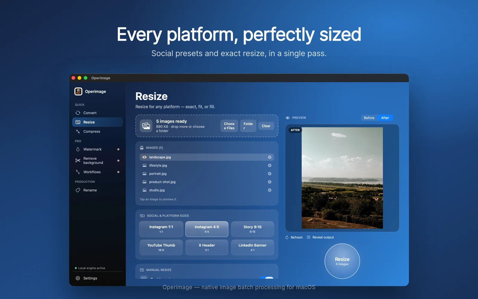 Operimage — resize screen on macOS